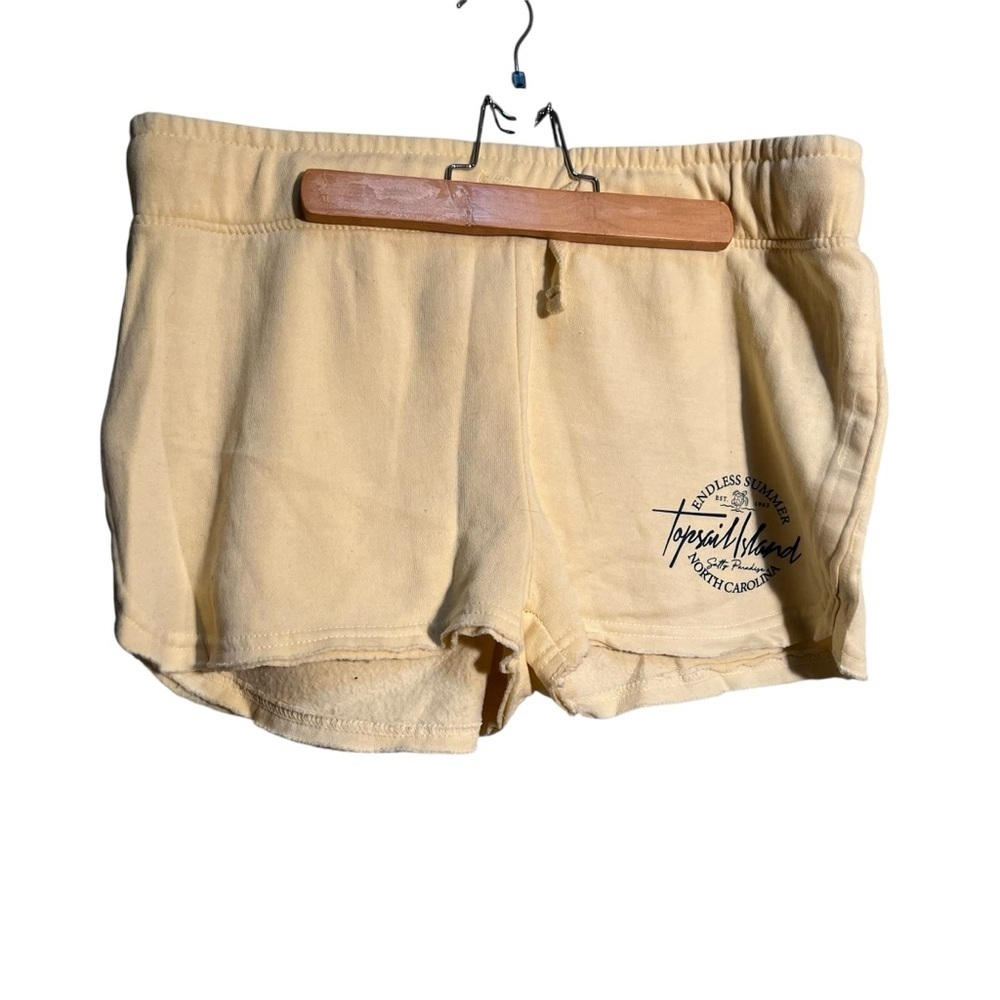 Salty Wave Collection Women's Size‎ XL Sweat Shorts Butter Yellow Topsail Island